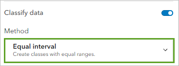 Equal interval legend