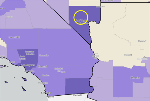 Clark County in Nevada styled in the highest class