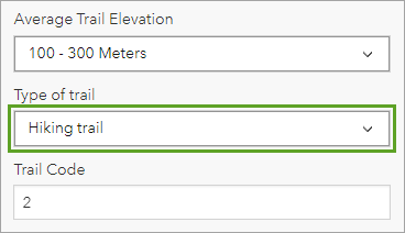 Valor de Type of trail