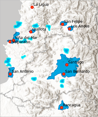 Seleccione las entidades poligonales en el mapa.