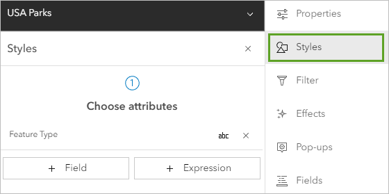 Estilos en la barra de herramientas Configuración