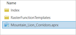 Mountain_Lion_Corridors.aprx en la carpeta del proyecto