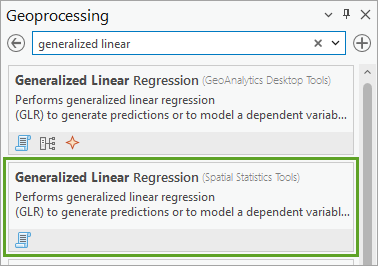 Herramienta Regresión lineal generalizada de Herramientas de estadística espacial