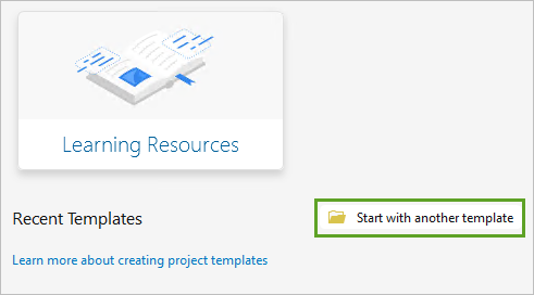 Haga clic en Iniciar con otra plantilla.