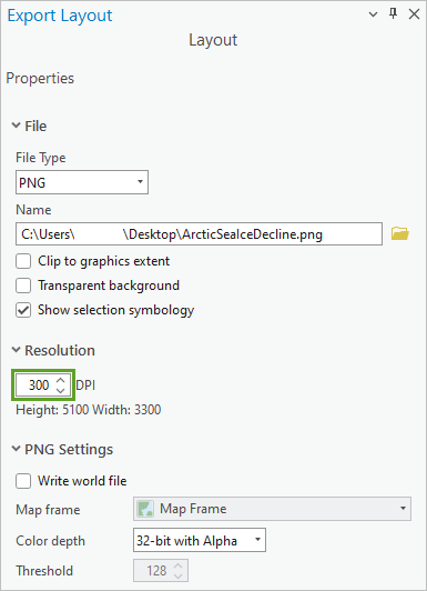 Configuración de Exportar diseño