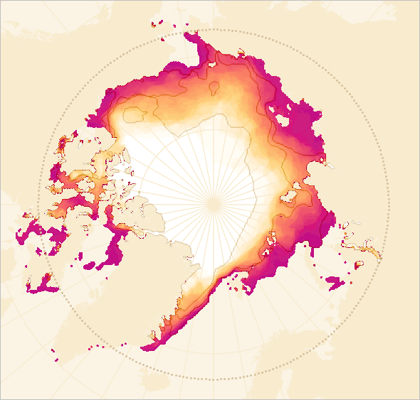 Mapa con líneas de referencia y modo de fusión