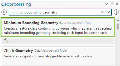 Herramienta Geometría mínima de delimitación