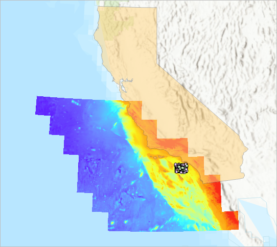 Extensión del dataset ráster creado a partir del archivo NetCDF.