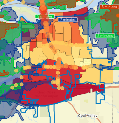 Mapa con datos de tráfico