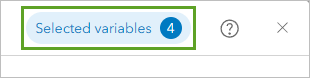 Botón Variables seleccionadas