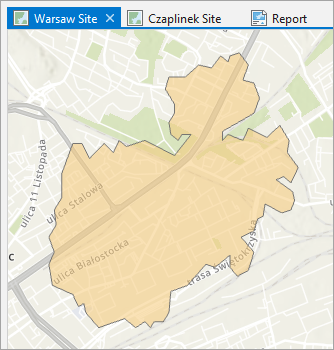Mapa Warsaw Site