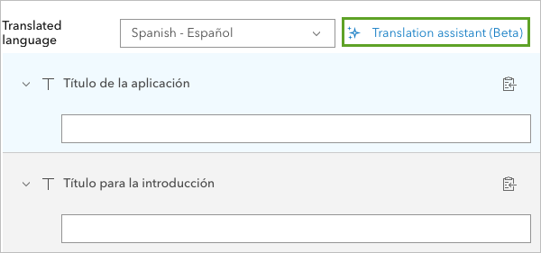 Asistente de traducción (Beta)