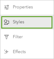 Estilos en la barra de herramientas Configuración