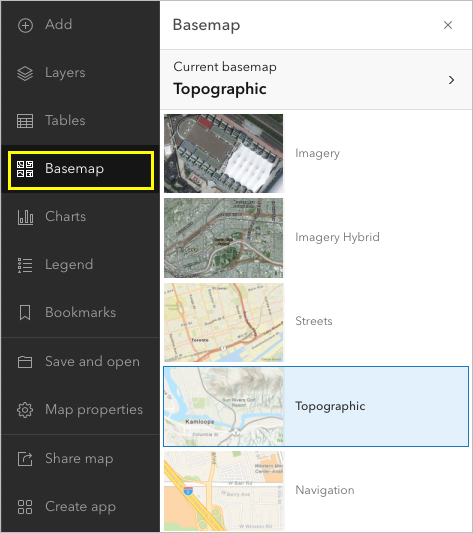 Panel Mapa base