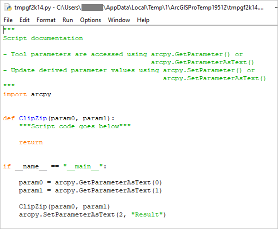 Archivo de secuencias de comandos temporal en IDLE