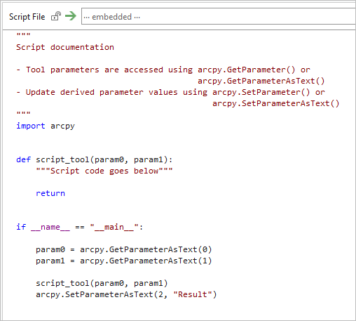 Plantilla de código Python.