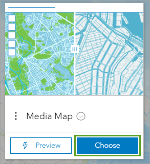 Botón Elegir de la tarjeta Media Map