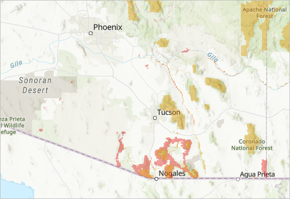 Región sur del estado de Arizona