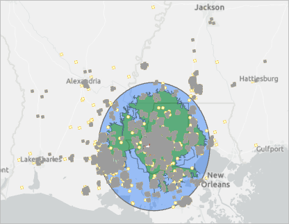 Mapa que muestra solo los valores típicos