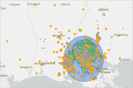 Mapa que muestra los valores típicos y atípicos