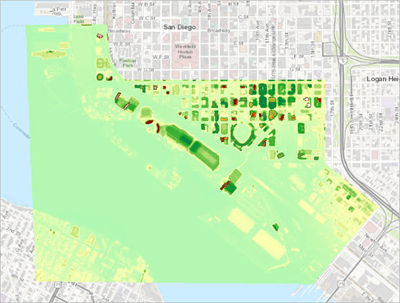 Capa DSM en el mapa