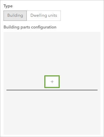 Sección Configuración de las partes del edificio