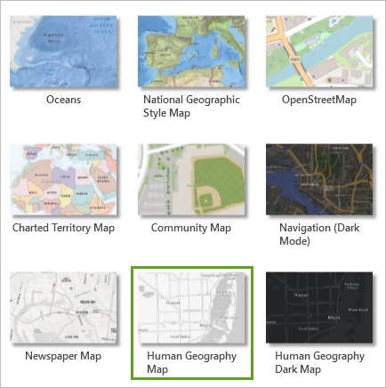 Human Geography Map en la galería de mapas base