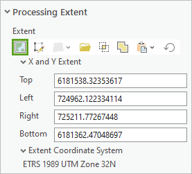 Botón Extensión de visualización actual