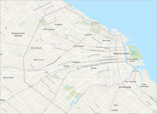 Mapa predeterminado de Buenos Aires