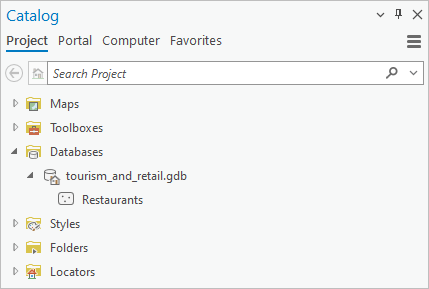 Geodatabase predeterminada