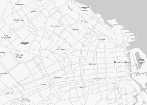 Mapa predeterminado de Buenos Aires sin datos