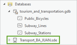 Geodatabase corporativa con el nombre cambiado