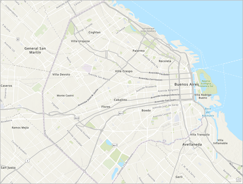 Mapa predeterminado de Buenos Aires