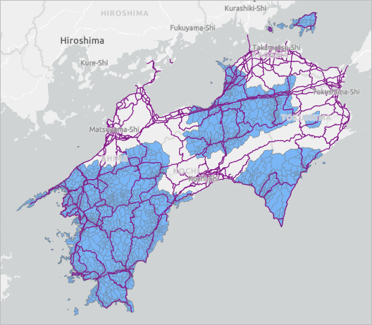 Carreteras de emergencia transitables todo el año en Shikoku