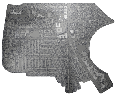 Capa de sombreado y DSM transparente en el mapa