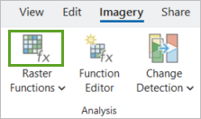 Botón Funciones ráster de la pestaña Imágenes