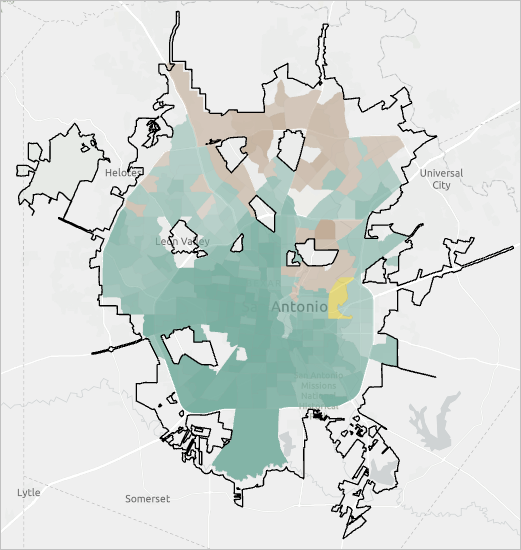 Mapa de San Antonio