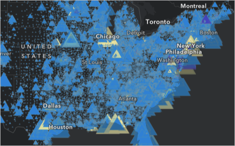 Mapa con símbolos abarrotados