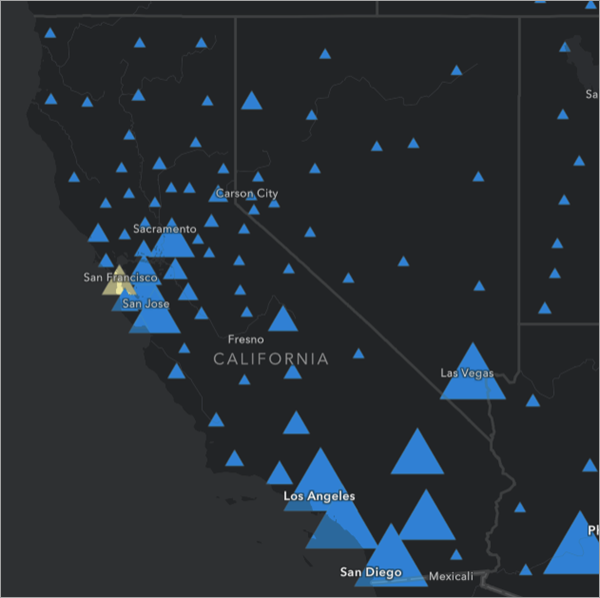 Mapa que muestra California