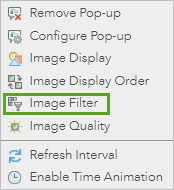 Opción de menú Filtro de imágenes