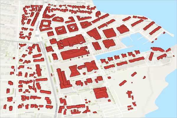 Puntos de edificios en el mapa