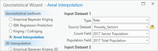 Interpolación de área seleccionado en Geostatistical Wizard con Tipo definido como Índice