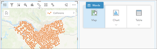 Tarjeta de mapa de colisiones y zona de colocación del mapa