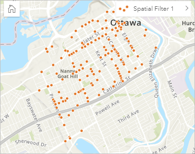 Mapa que muestra las colisiones con ciclistas involucrados que ocurrieron en el distrito de Somerset