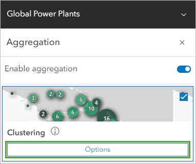 Opciones de clustering