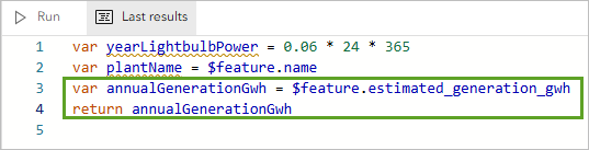 Crear la variable annualGenerationGwh.