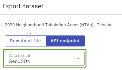 Opción de GeoJSON