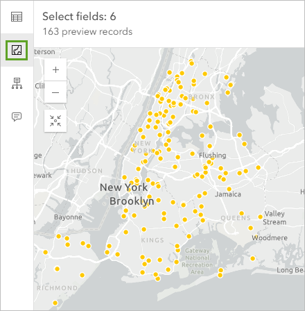 Mapa de los puntos del proyecto de capital