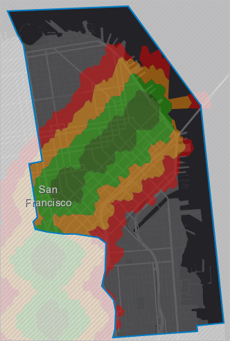 Capa de resultados clasificada en el mapa