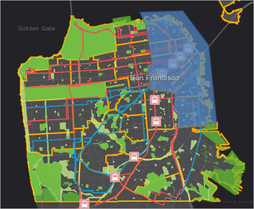 Mapa con capas de datos predeterminadas